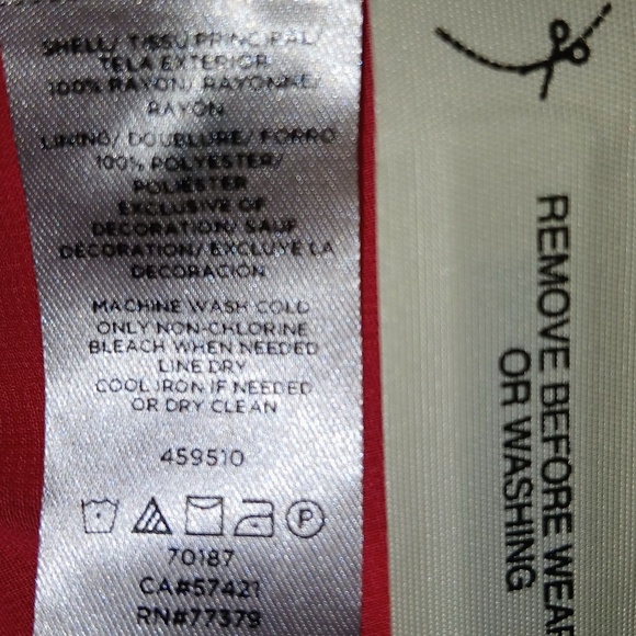 Ann Taylor Fit & Flare Dress Bell Sleeve V-Neck Back Zipper Pink Coral Sz 2 NWT - Picture 7 of 8